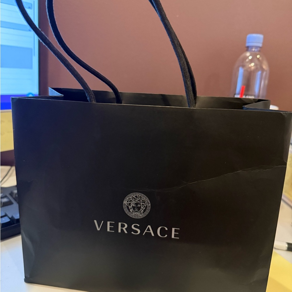 Versace Elegant Black Shopping Bag
